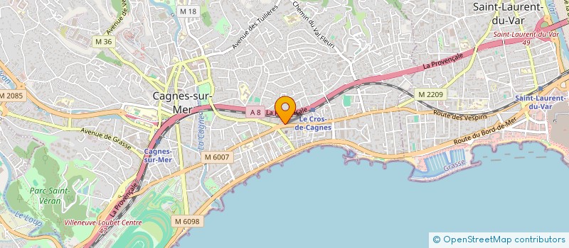 localisation de l'entreprise ROMI à CAGNES-SUR-MER