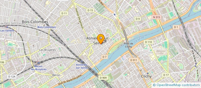 localisation de l'entreprise ROMMA à ASNIERES-SUR-SEINE
