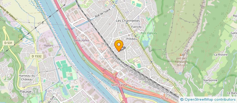 localisation de l'entreprise ROMMEVEAUX GARRIGA à SAINT-EGREVE