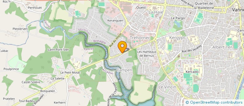 localisation de l'entreprise ROMNEYA à VANNES