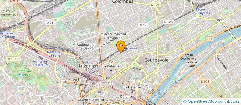 localisation de l'entreprise ROMO FABRICS à COURBEVOIE