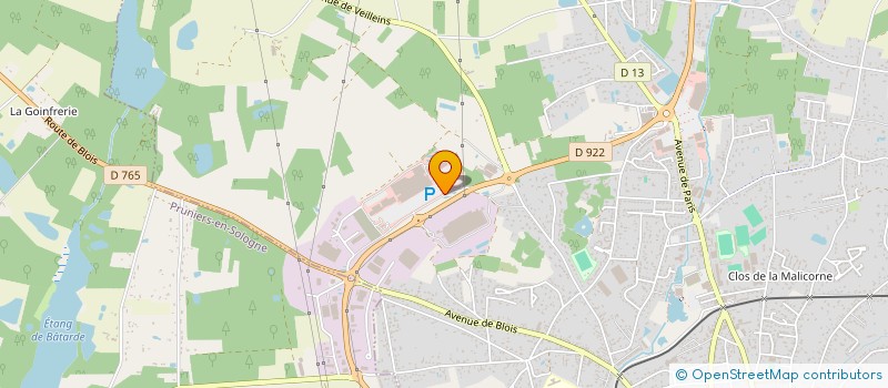 localisation de l'entreprise ROMOREST à ROMORANTIN-LANTHENAY