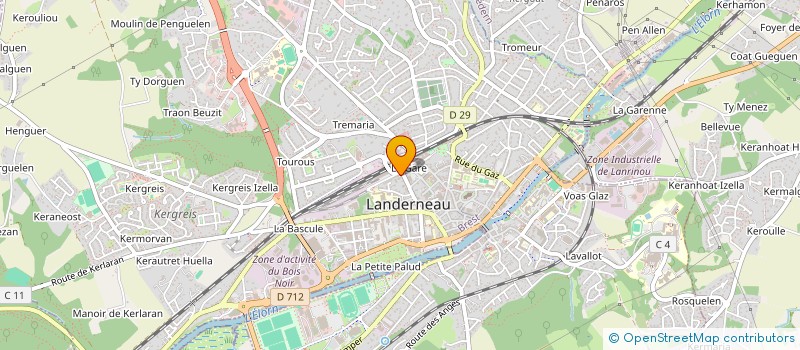 localisation de l'entreprise ROMU DESIGNER CARRELAGE  LANDERNEAU