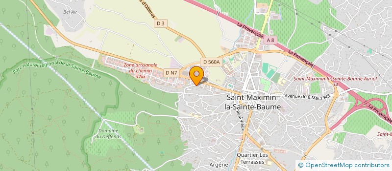 localisation de l'entreprise ROMYPRODUCTIONS à SAINT-MAXIMIN-LA-SAINTE-BAUME
