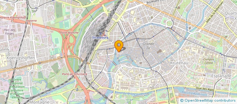 localisation de l'entreprise RONA (RESEAU ONCOLOGIQUE NORD ALSACE) à STRASBOURG