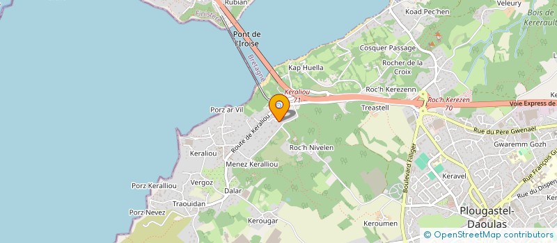 localisation de l'entreprise RONAPLO  PLOUGASTEL-DAOULAS