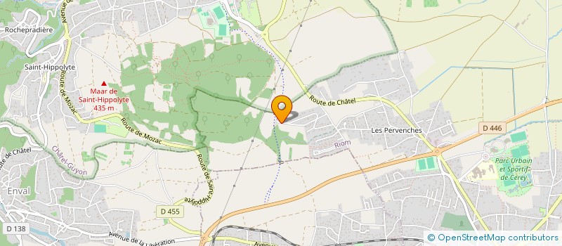 localisation de l'entreprise RONCHALON BOURBONNAIS  RIOM