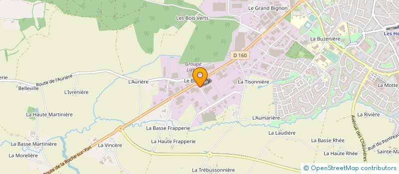 localisation de l'entreprise RONDEAU FRERES à LES HERBIERS