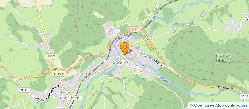 localisation de l'entreprise RONDOR à DOCELLES