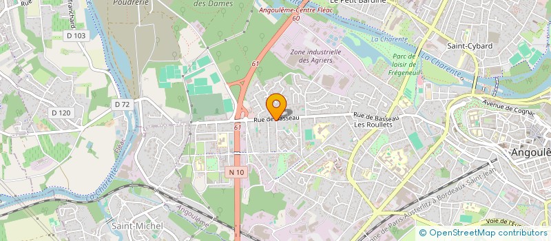 localisation de l'entreprise RONGIERAS à ANGOULEME