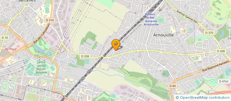 localisation de l'entreprise RONI CARRELAGES à ARNOUVILLE