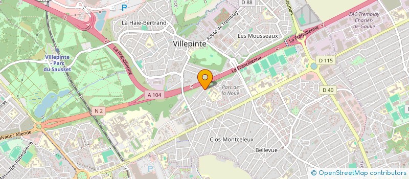 localisation de l'entreprise ROOF COVER à VILLEPINTE