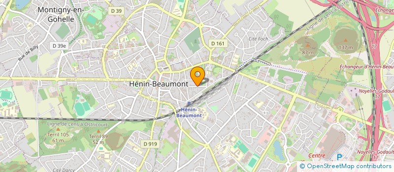 localisation de l'entreprise ROOS INVEST à HENIN BEAUMONT