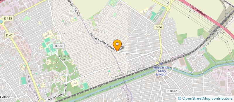 localisation de l'entreprise ROOSEVELT CAPITALE  MITRY-MORY