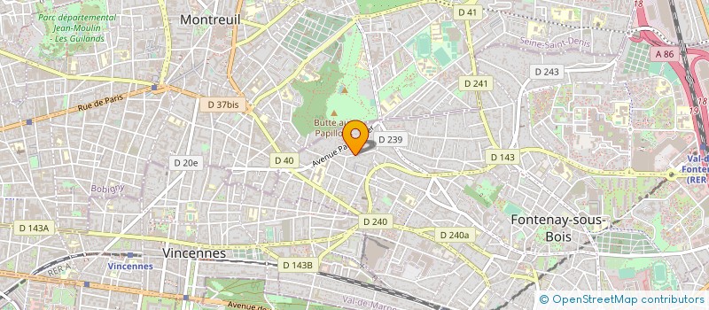 localisation de l'entreprise ROOT.S à FONTENAY-SOUS-BOIS