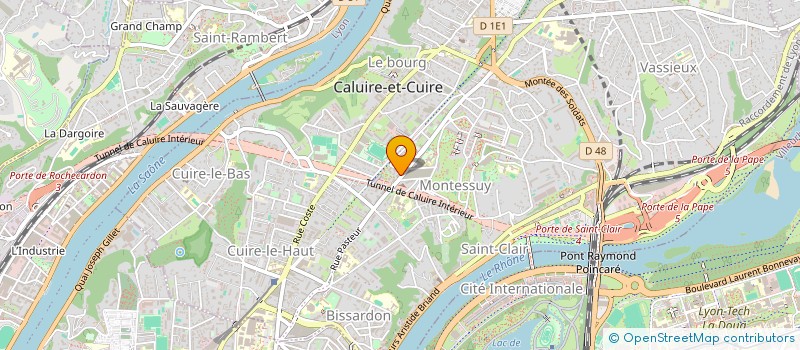 localisation de l'entreprise ROOTS 1901 à CALUIRE ET CUIRE