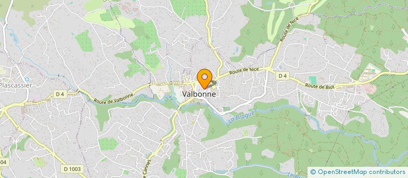 localisation de l'entreprise ROOTS à VALBONNE