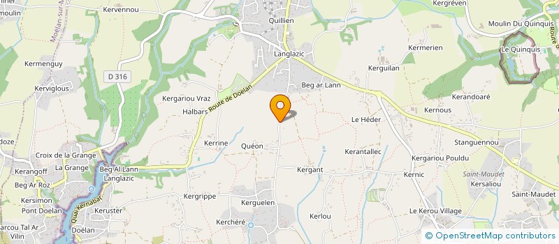 localisation de l'entreprise ROOTS ATAO PRODUCTIONS ASSOCIATION  CLOHARS-CARNOET