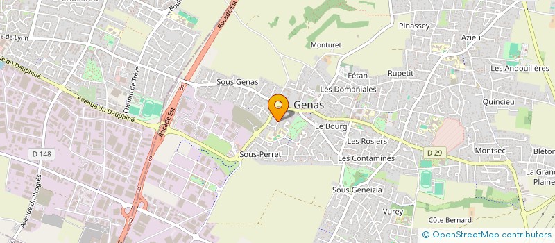 localisation de l'entreprise ROQUEBEL 2  GENAS