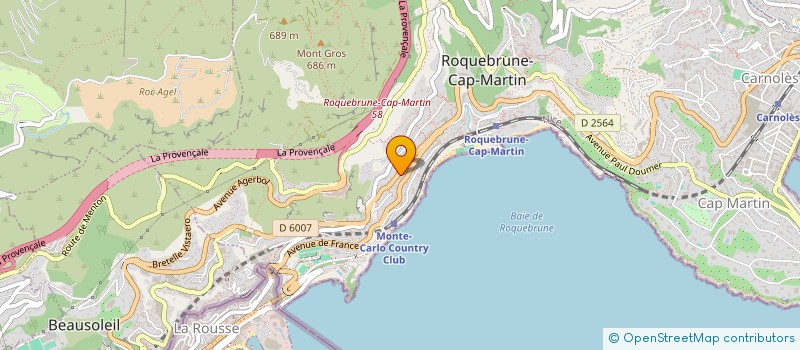 localisation de l'entreprise ROQUEBRUNE à ROQUEBRUNE-CAP-MARTIN