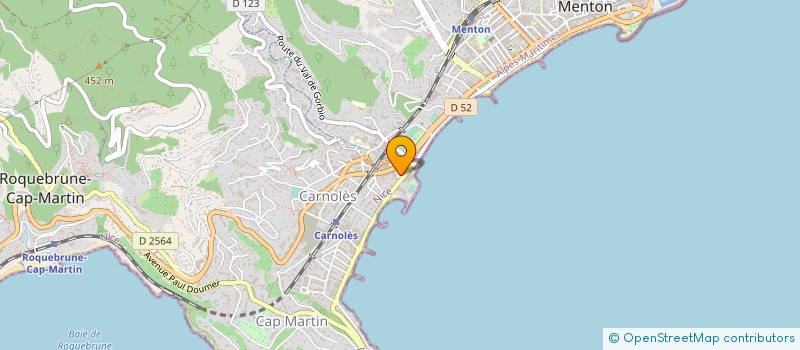 localisation de l'entreprise ROQUEBRUNE NATATION à ROQUEBRUNE-CAP-MARTIN