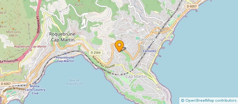 localisation de l'entreprise ROQUEMER  ROQUEBRUNE-CAP-MARTIN