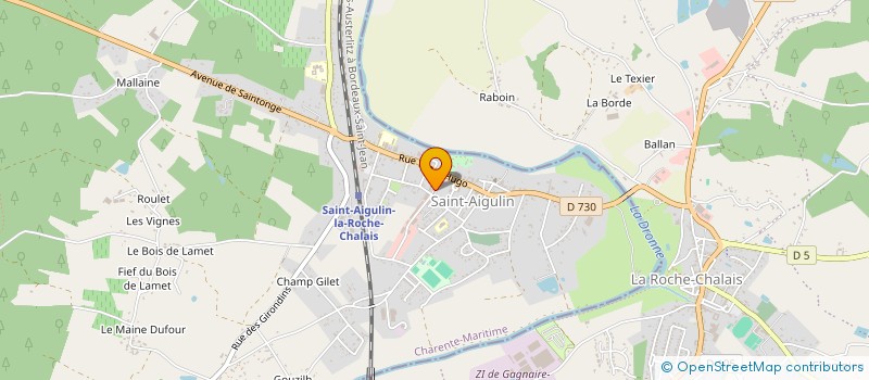 localisation de l'entreprise ROQUES ET FILLON  SAINT-AIGULIN