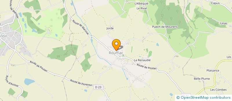 localisation de l'entreprise ROQUES ET FILS à ROUFFIAC