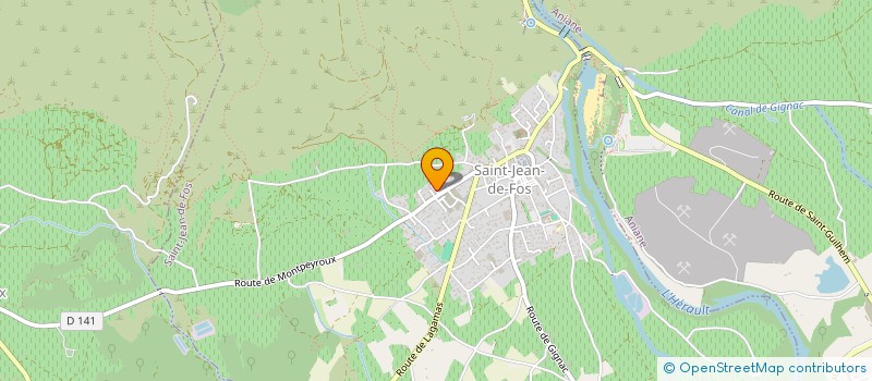 localisation de l'entreprise ROQUES OUVRAGES BOIS  SAINT-JEAN-DE-FOS