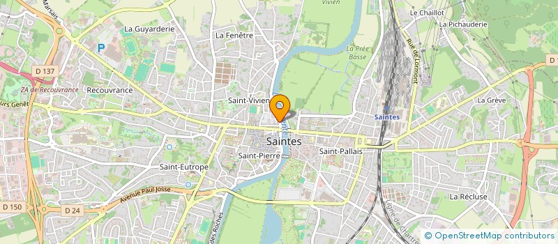 localisation de l'entreprise ROQUIER FINANCE  SAINTES