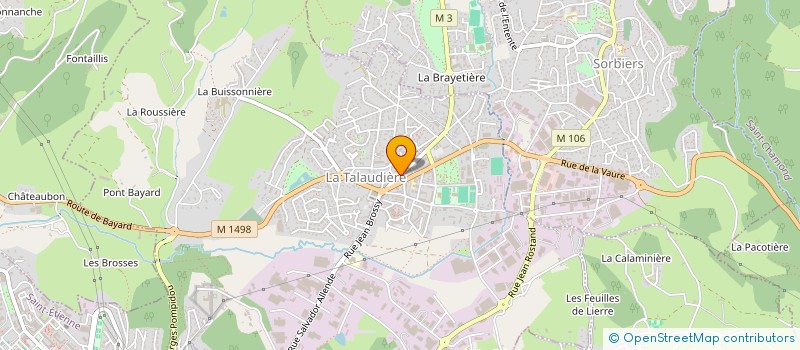 localisation de l'entreprise ROQUIER HOLDING AVENIR à LA TALAUDIERE
