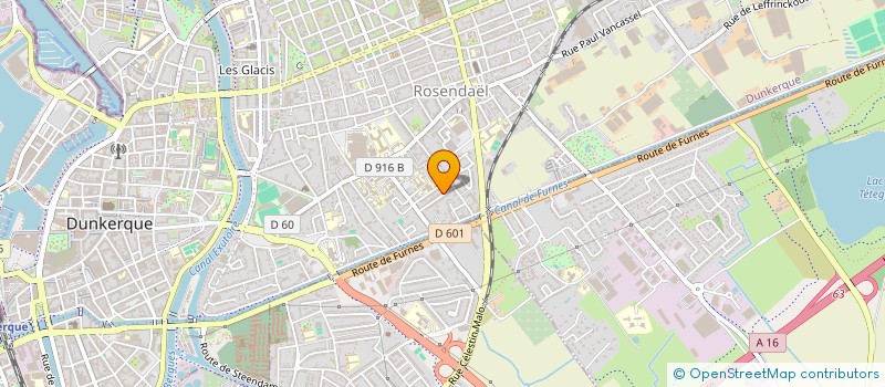 localisation de l'entreprise ROS'ALLIANCE à DUNKERQUE