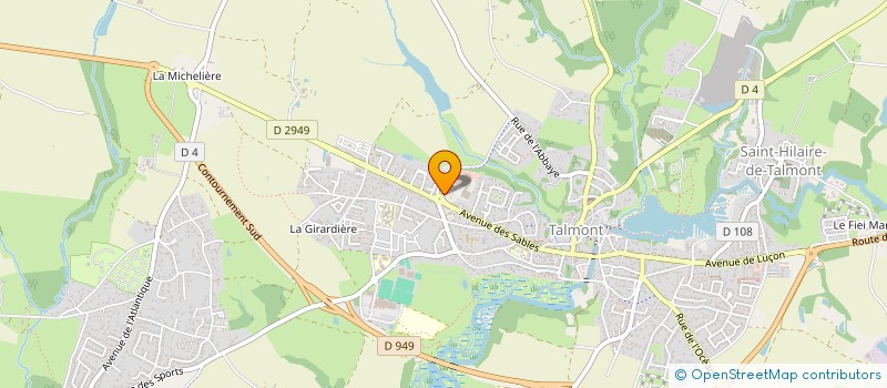 localisation de l'entreprise ROS OPTIQUE à TALMONT-SAINT-HILAIRE