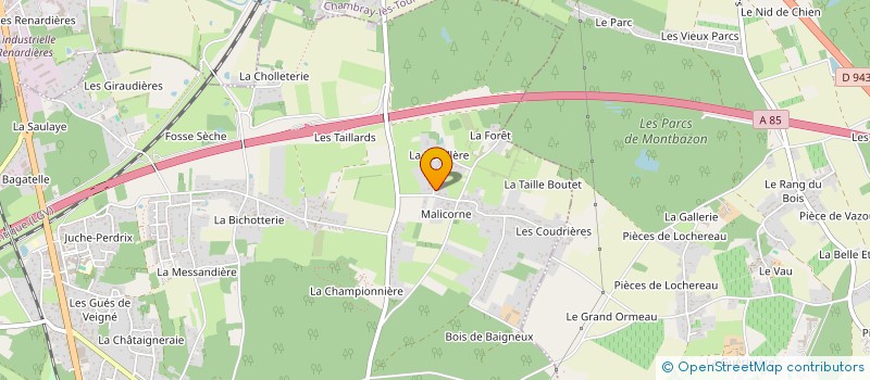 localisation de l'entreprise ROSA à VEIGNE