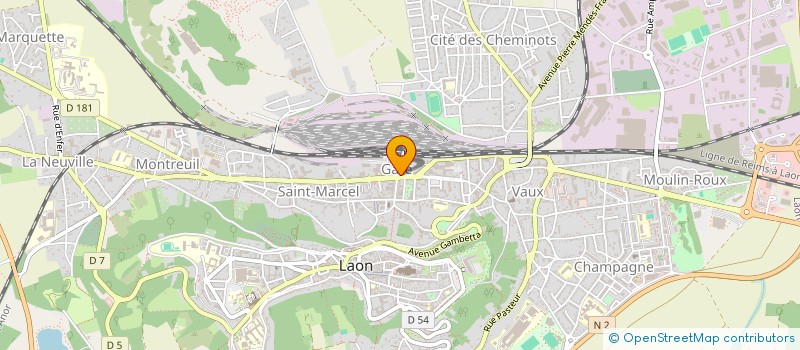localisation de l'entreprise ROSA à LAON