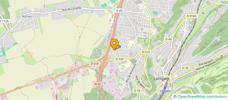 localisation de l'entreprise ROSA à LONGWY