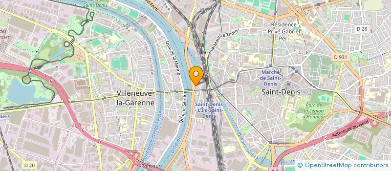localisation de l'entreprise ROSA à SAINT-DENIS