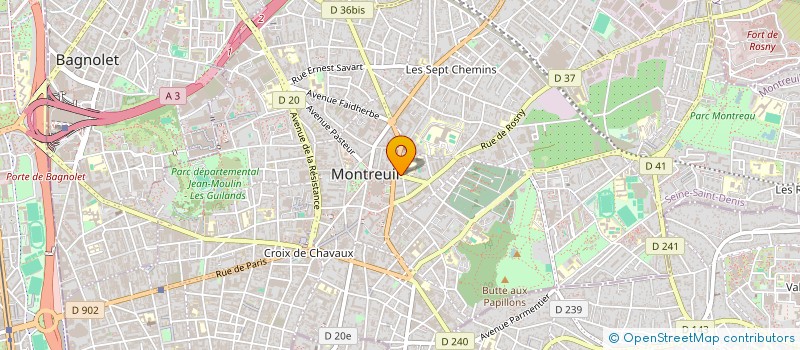 localisation de l'entreprise ROSA à MONTREUIL