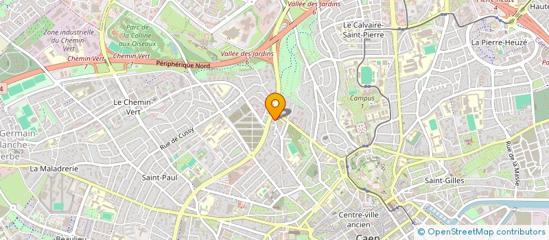 localisation de l'entreprise ROSA à CAEN