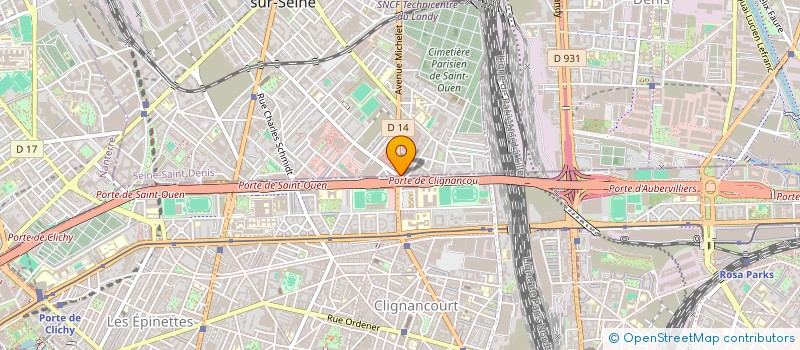localisation de l'entreprise ROSA BLANCA à SAINT-OUEN-SUR-SEINE