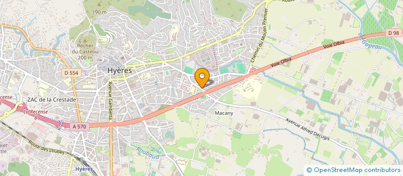 localisation de l'entreprise ROSA BONHEUR  HYERES