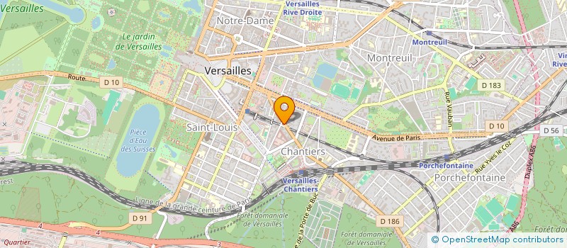 localisation de l'entreprise ROSA ET JP SERVICES à VERSAILLES