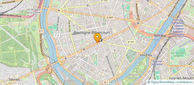 localisation de l'entreprise ROSA FLEUR à BOULOGNE-BILLANCOURT