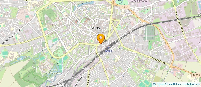 localisation de l'entreprise ROSA FORMATIONS à ARRAS