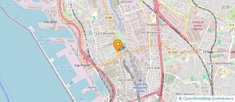 localisation de l'entreprise ROSA PEINTURE à MARSEILLE