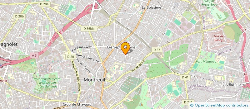 localisation de l'entreprise ROSABATIMENT IDF à MONTREUIL