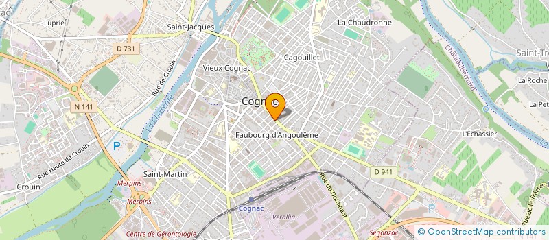 localisation de l'entreprise ROSABBY à COGNAC