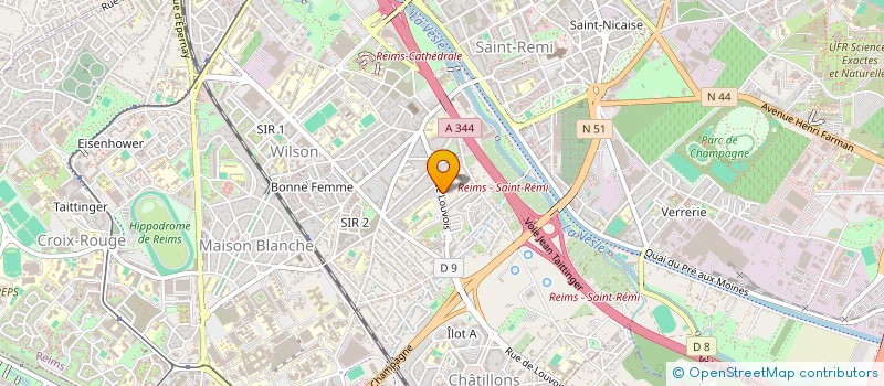 localisation de l'entreprise ROSACE à REIMS