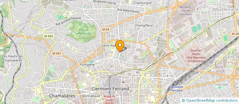 localisation de l'entreprise ROSAGNE IMMO  CLERMONT-FERRAND