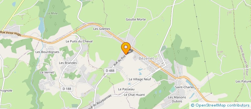localisation de l'entreprise ROSAGRAM à BEZENET